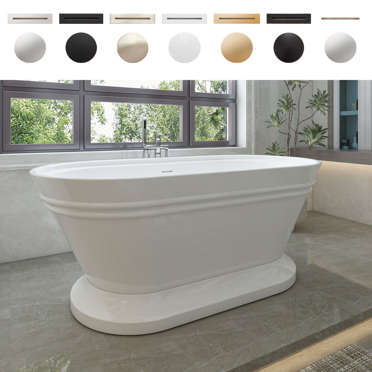 White / Integrated Overflow