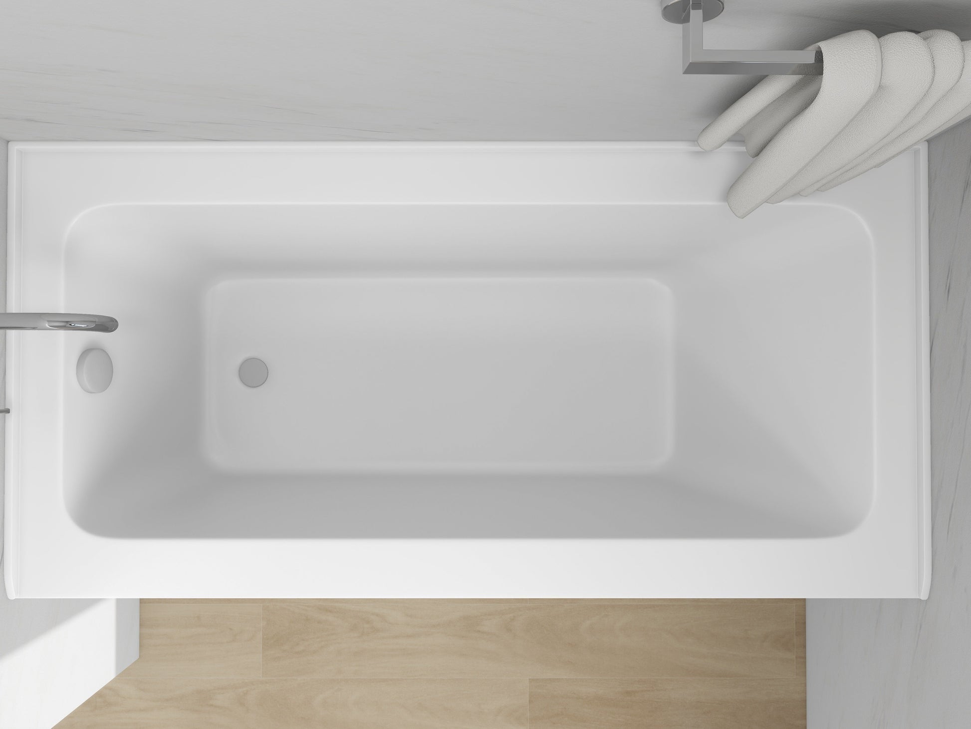 Pure White / Right Drain