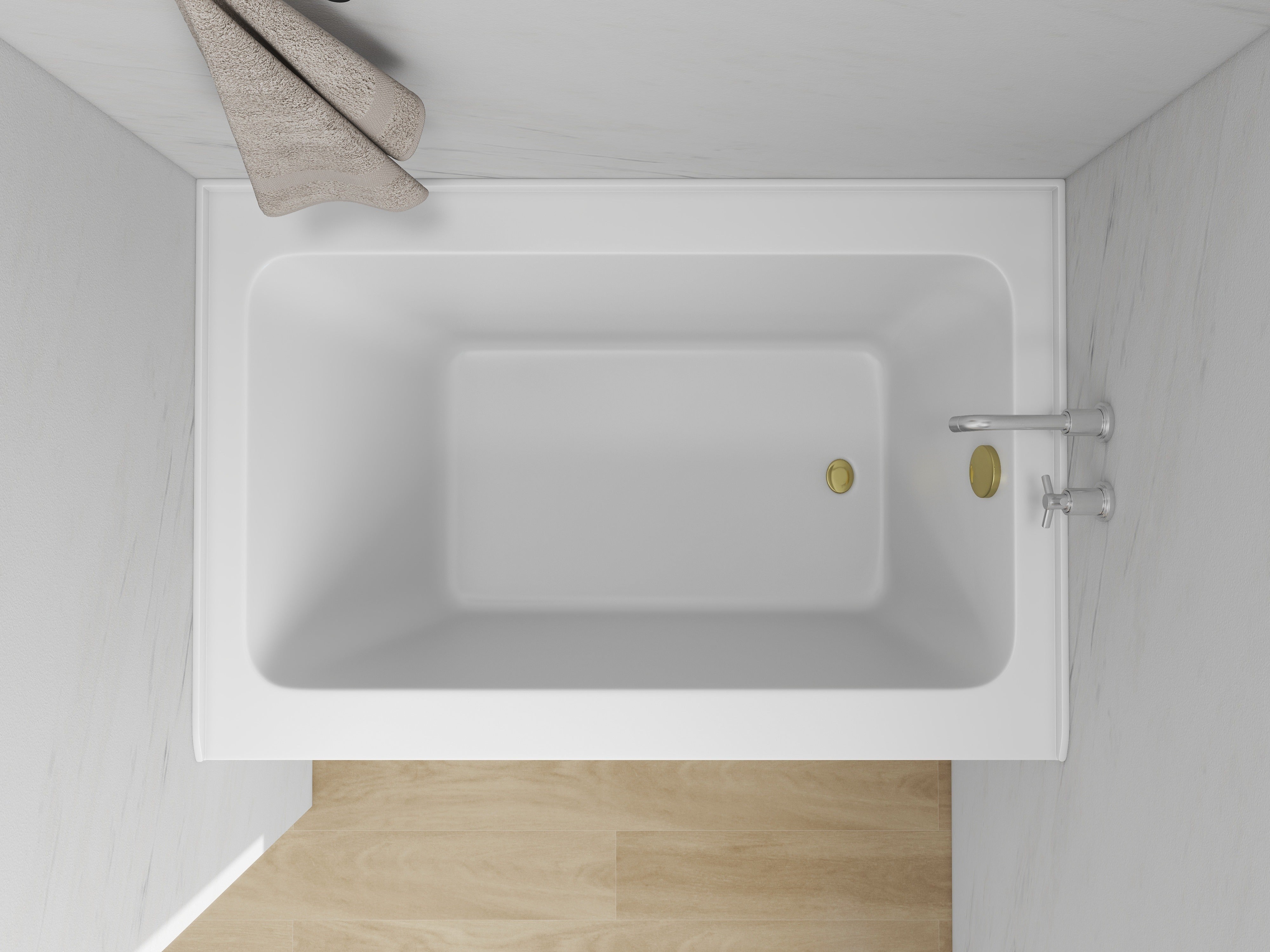 White / Titanium Gold / Right Drain