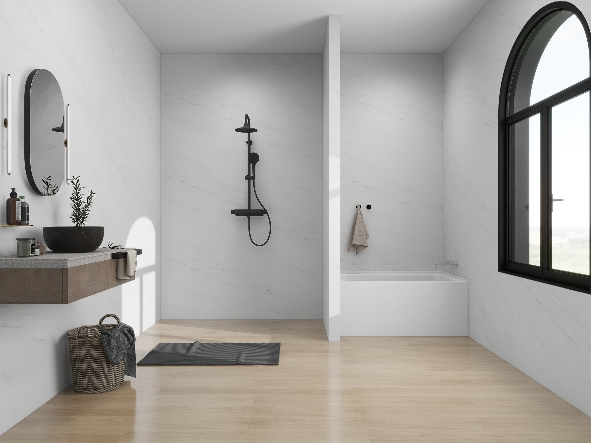 Pure White / Right Drain