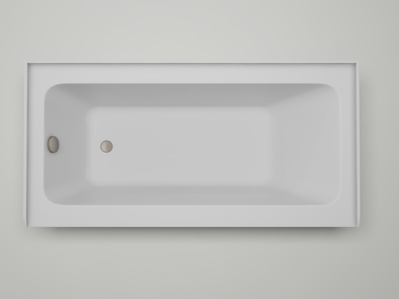 White / Brushed Nickel / Right Drain