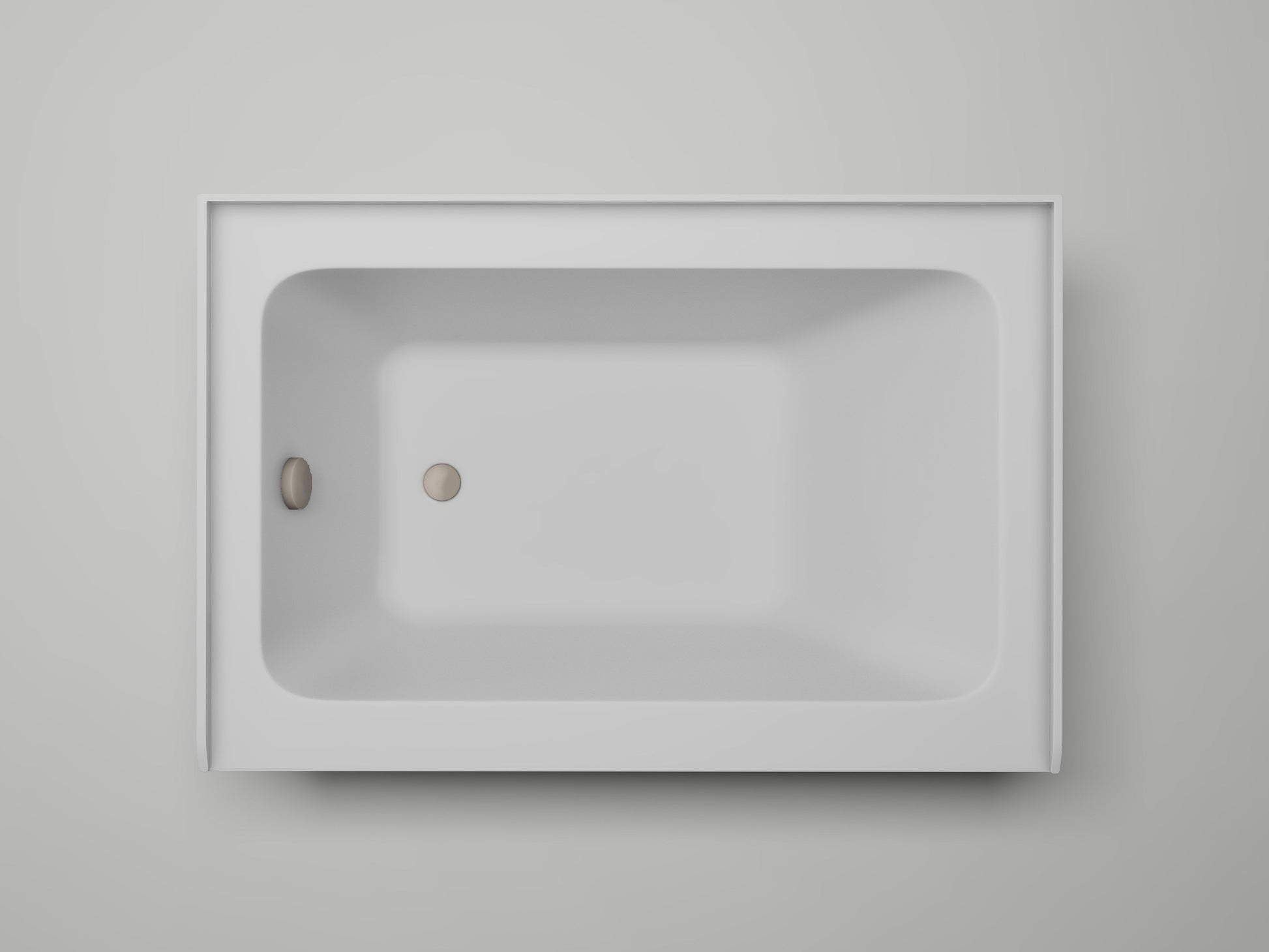 White / Brushed Nickel / Left Drain