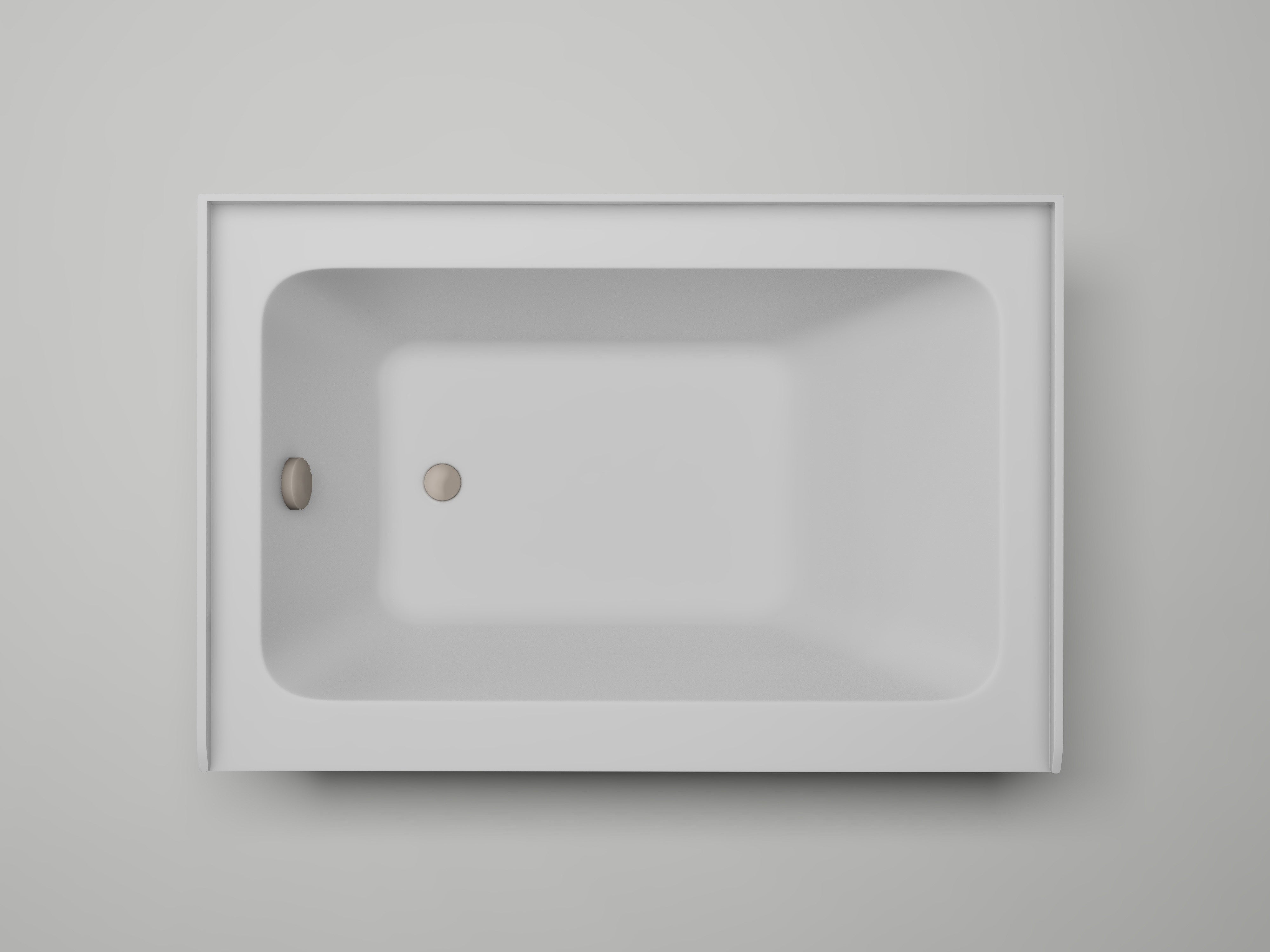 White / Brushed Nickel / Left Drain