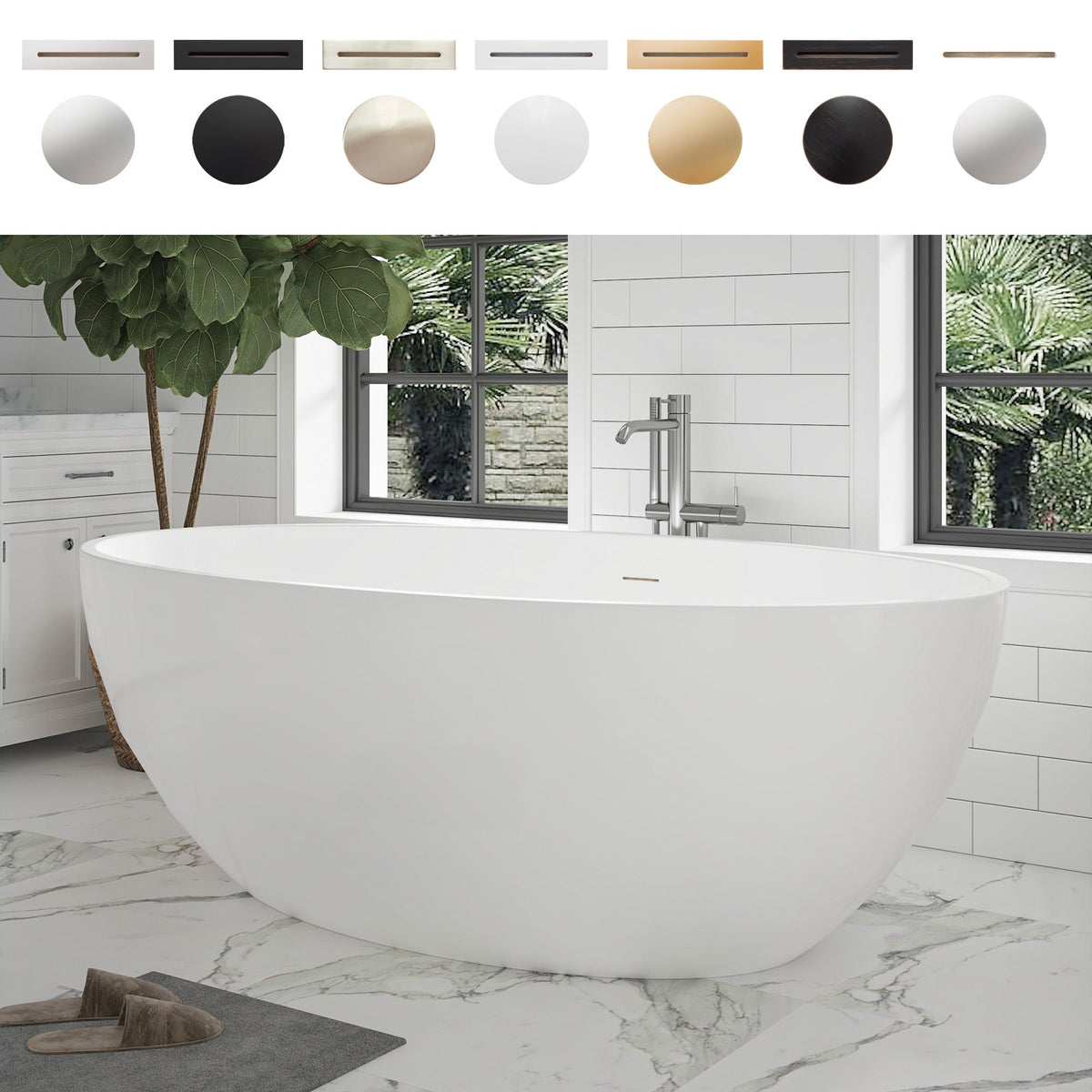 White / Integrated Overflow