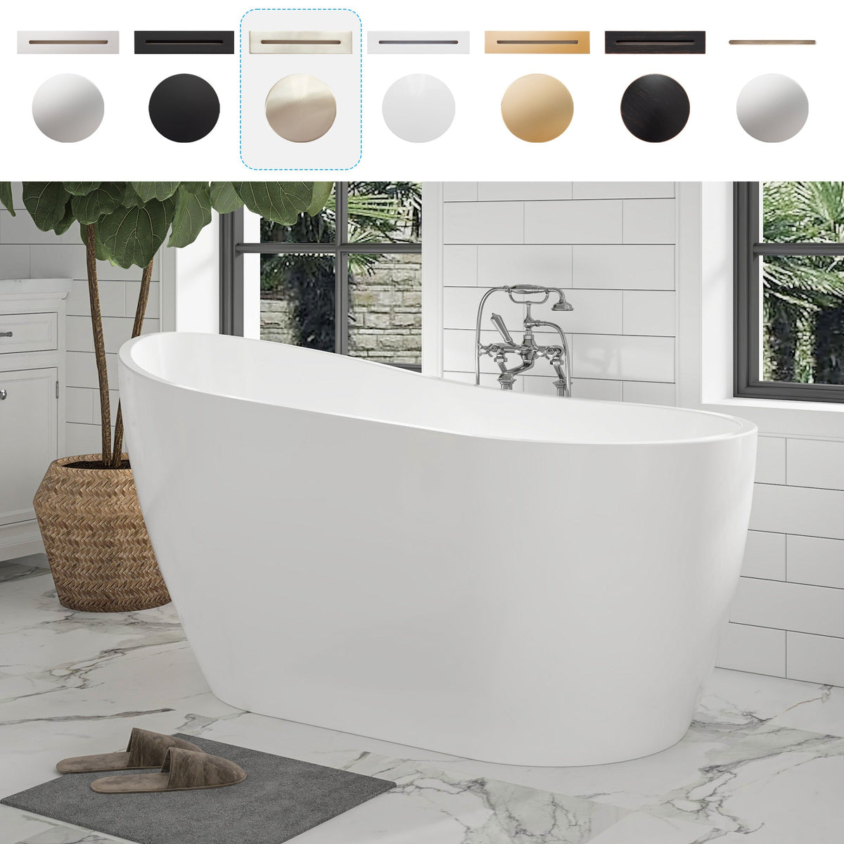 White / Brushed Nickel