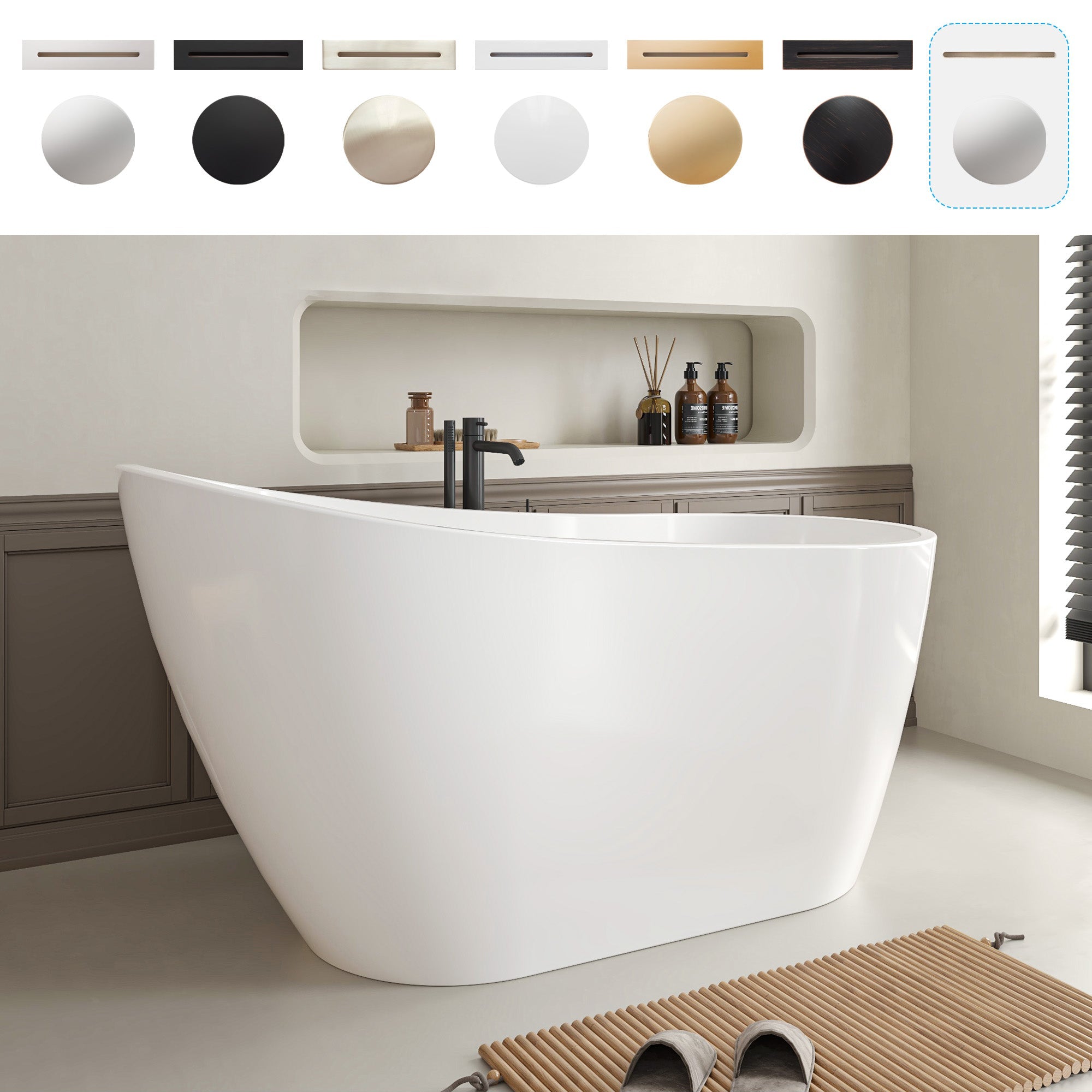 White / Integrated Overflow