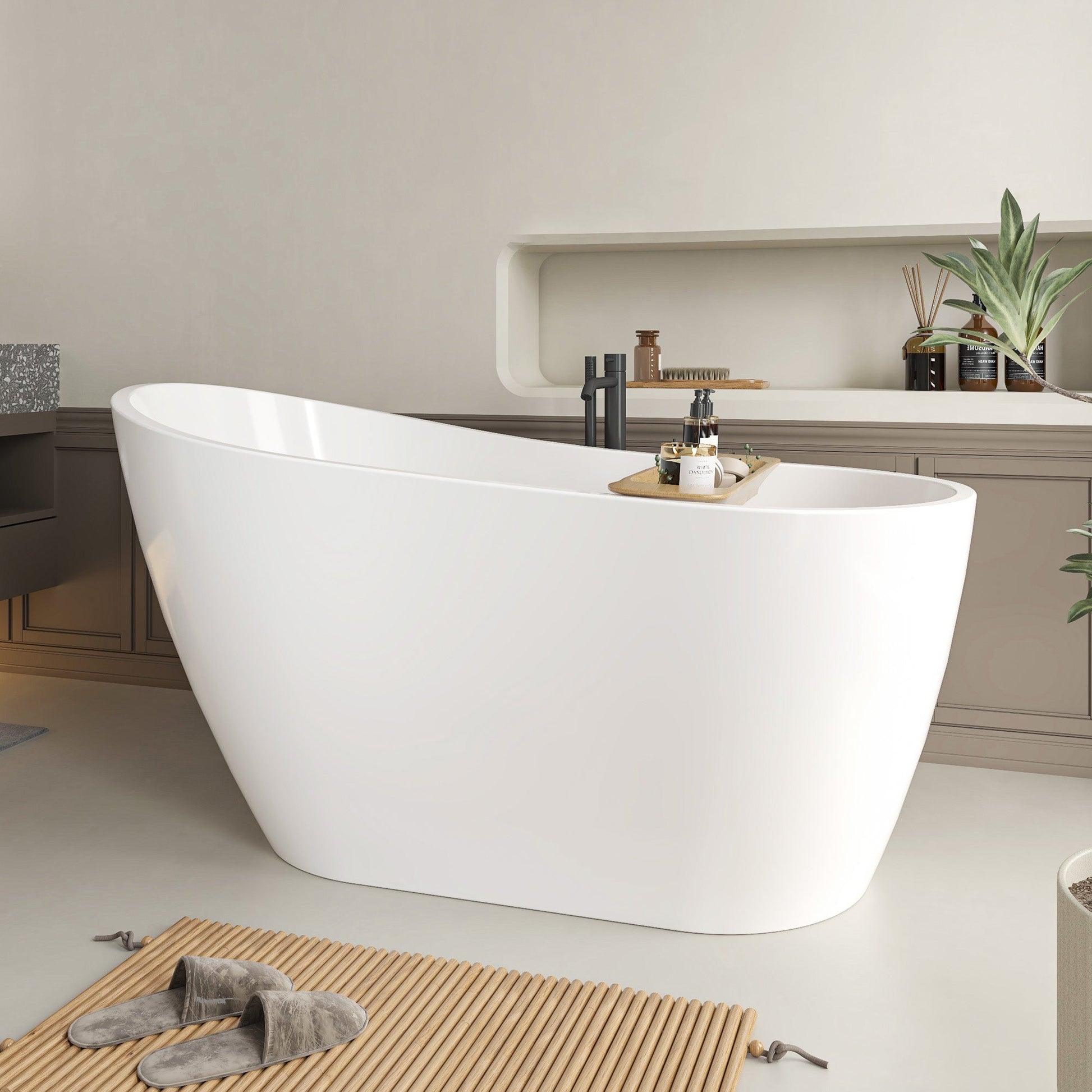 White / Integrated Overflow