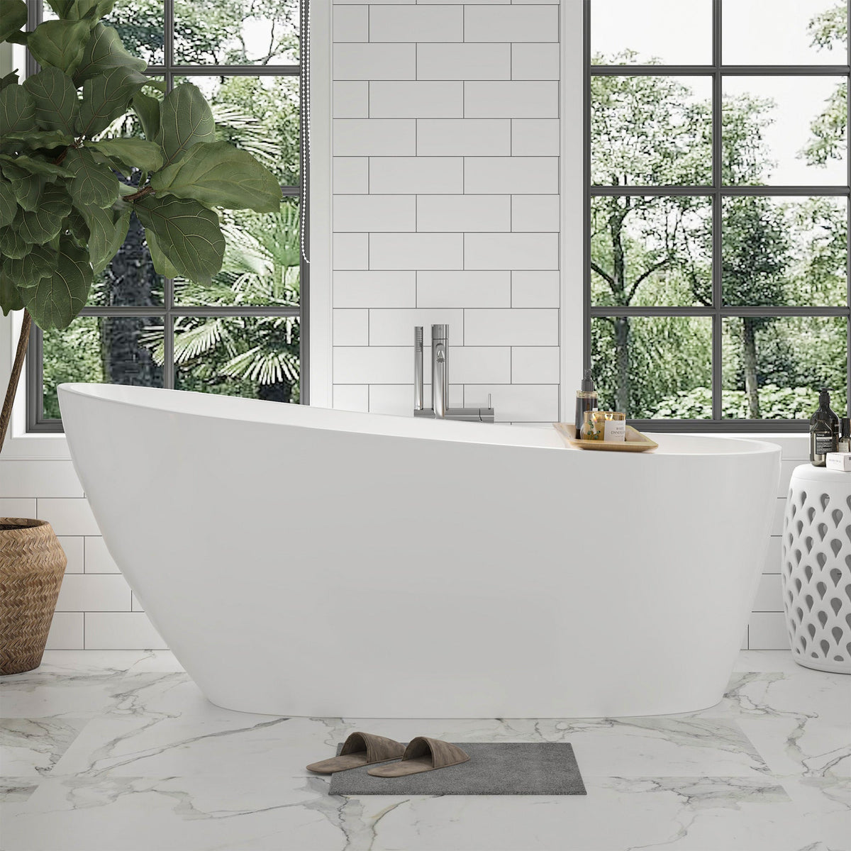 White / Brushed Nickel