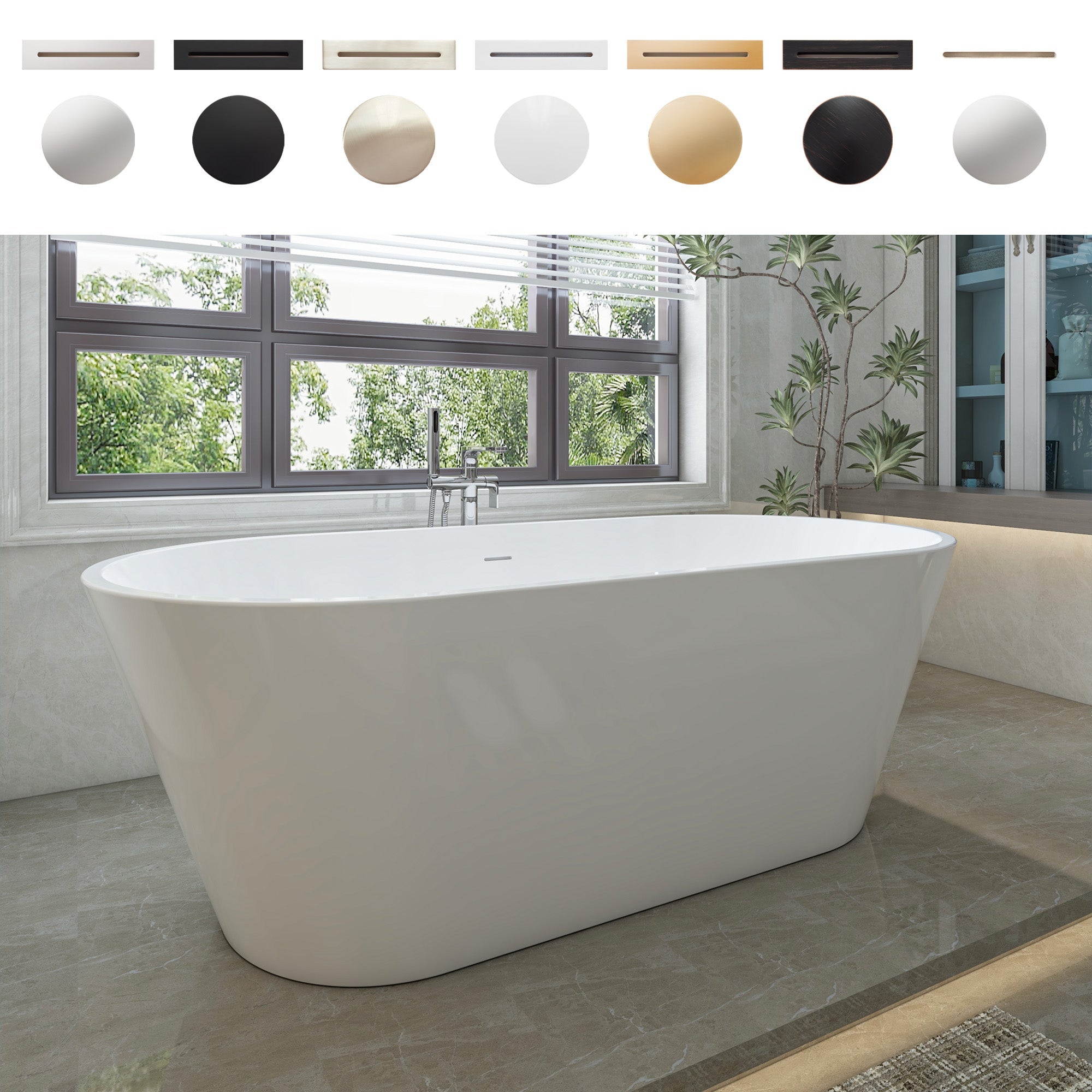 White / Integrated Overflow