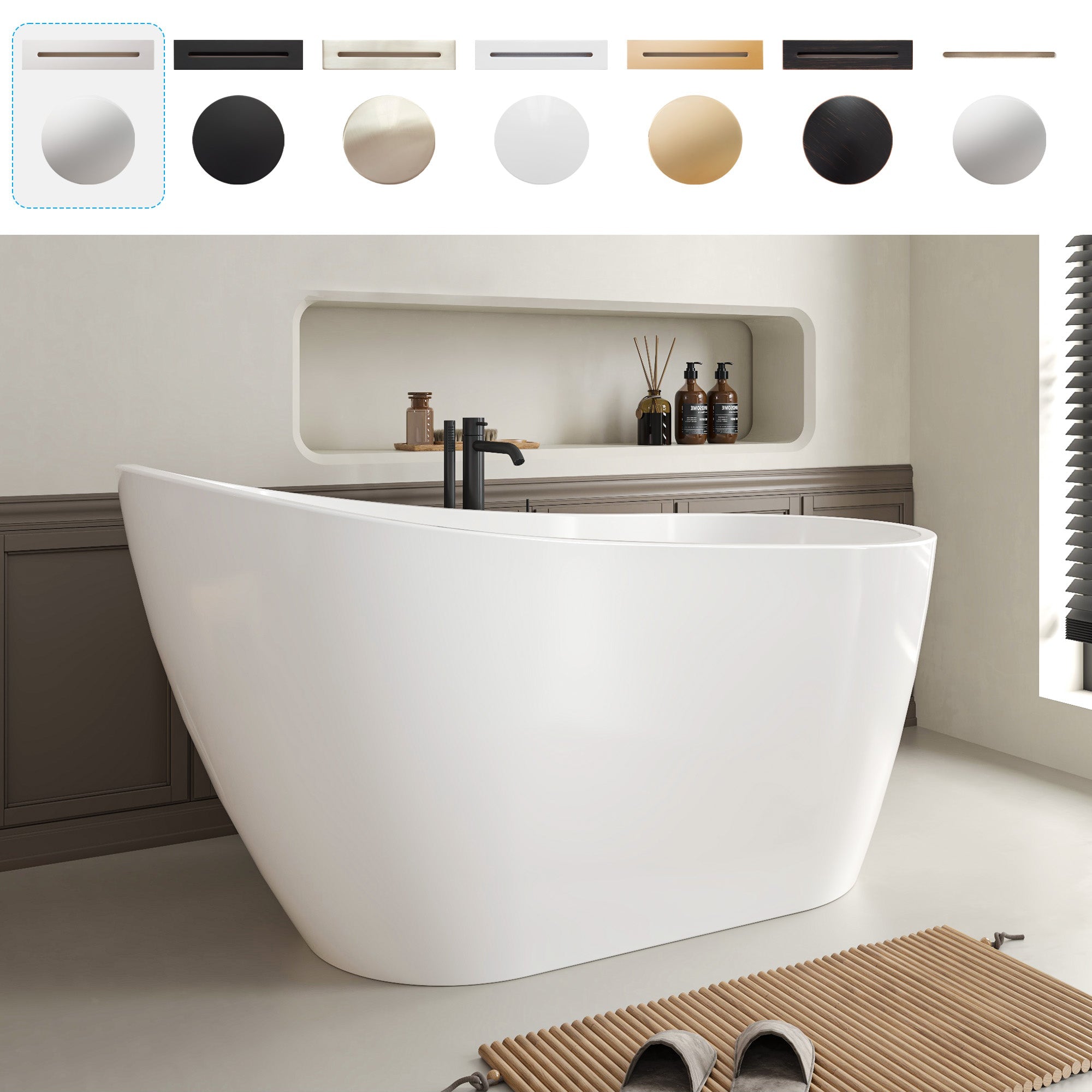 White / Polished Chrome