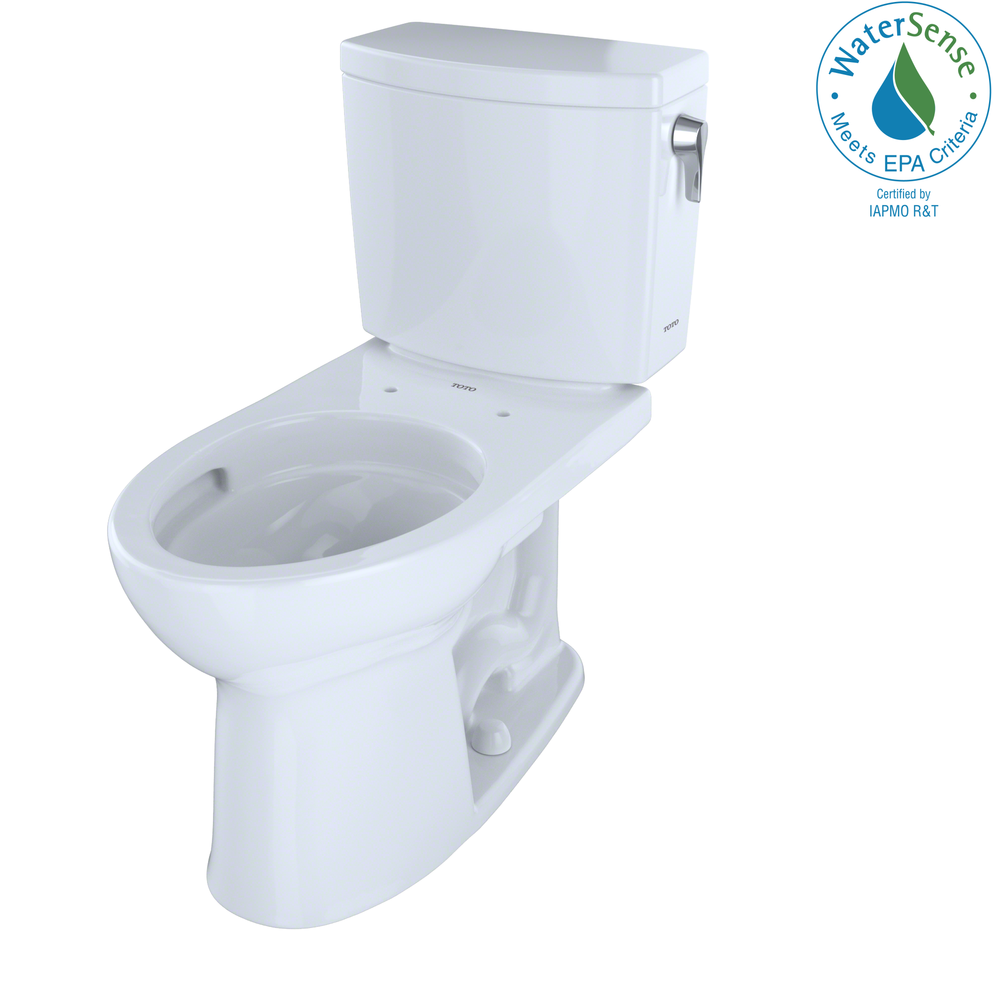 TOTO Drake II 1G Two Piece Elongated 1.0 GPF Universal Height Toilet with Cefiontect and Right Hand Trip Lever