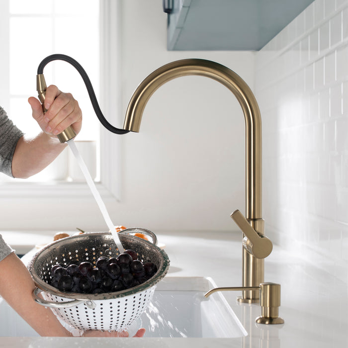 Kraus Oletto Single Handle Pull-Down Kitchen Faucet