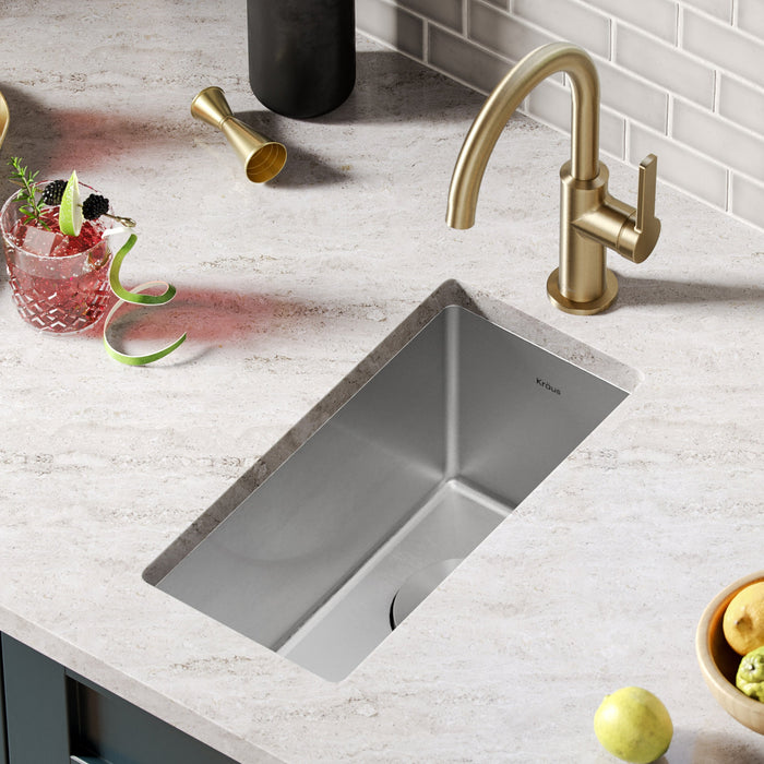 Kraus Standart PRO 10" x 18" Under-Mount Stainless Steel Single Bowl Bar Prep Kitchen Sink