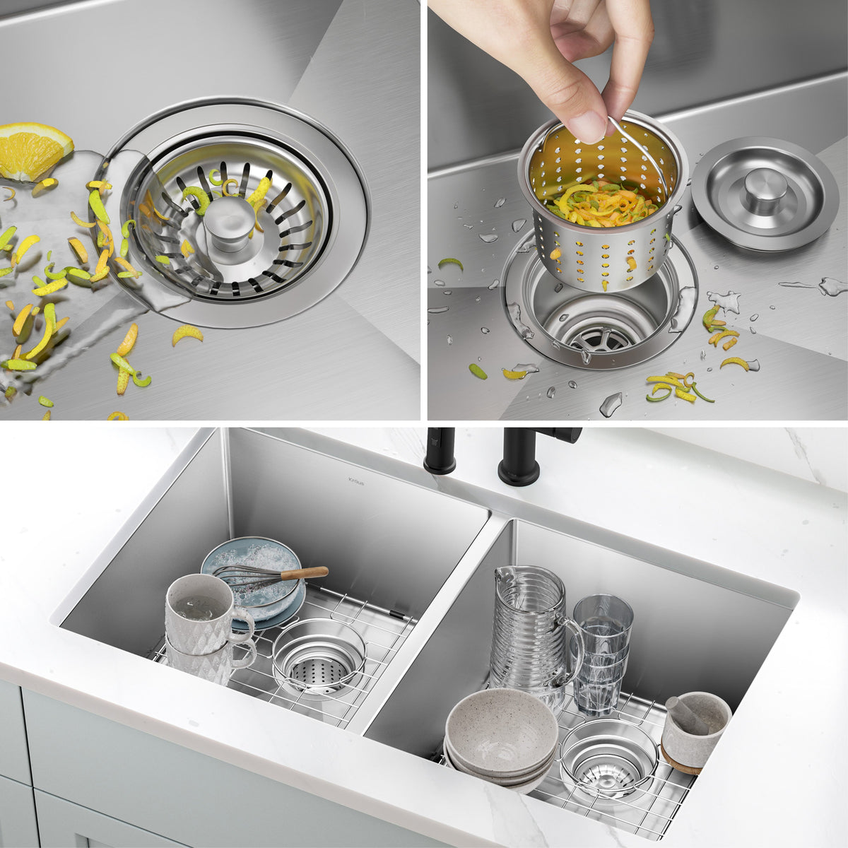 Stainless Steel / Double Bowl