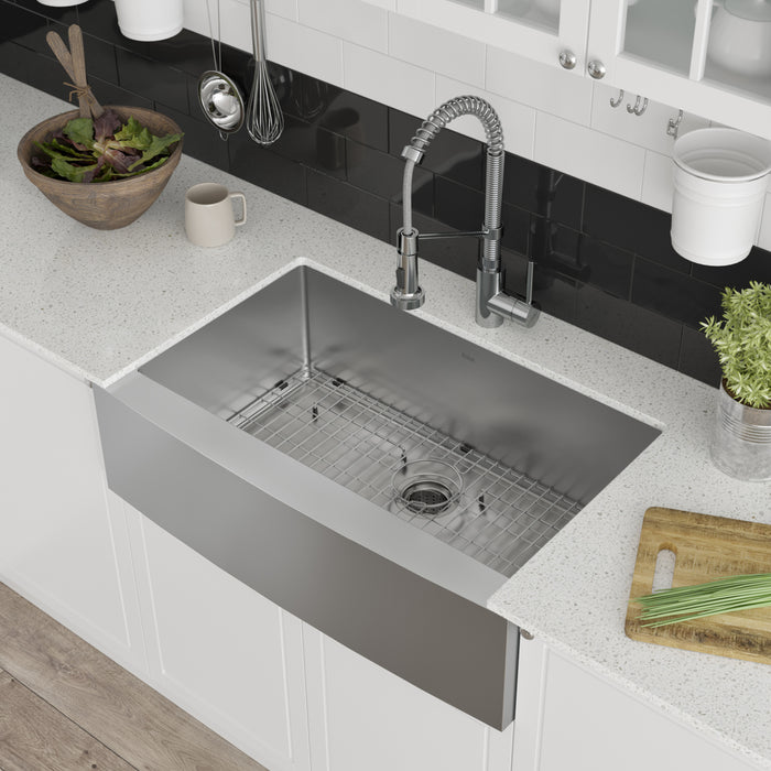 Kraus Standart PRO 36" x 21" Single Bowl Stainless Steel Apron Front Farmhouse Kitchen Sink