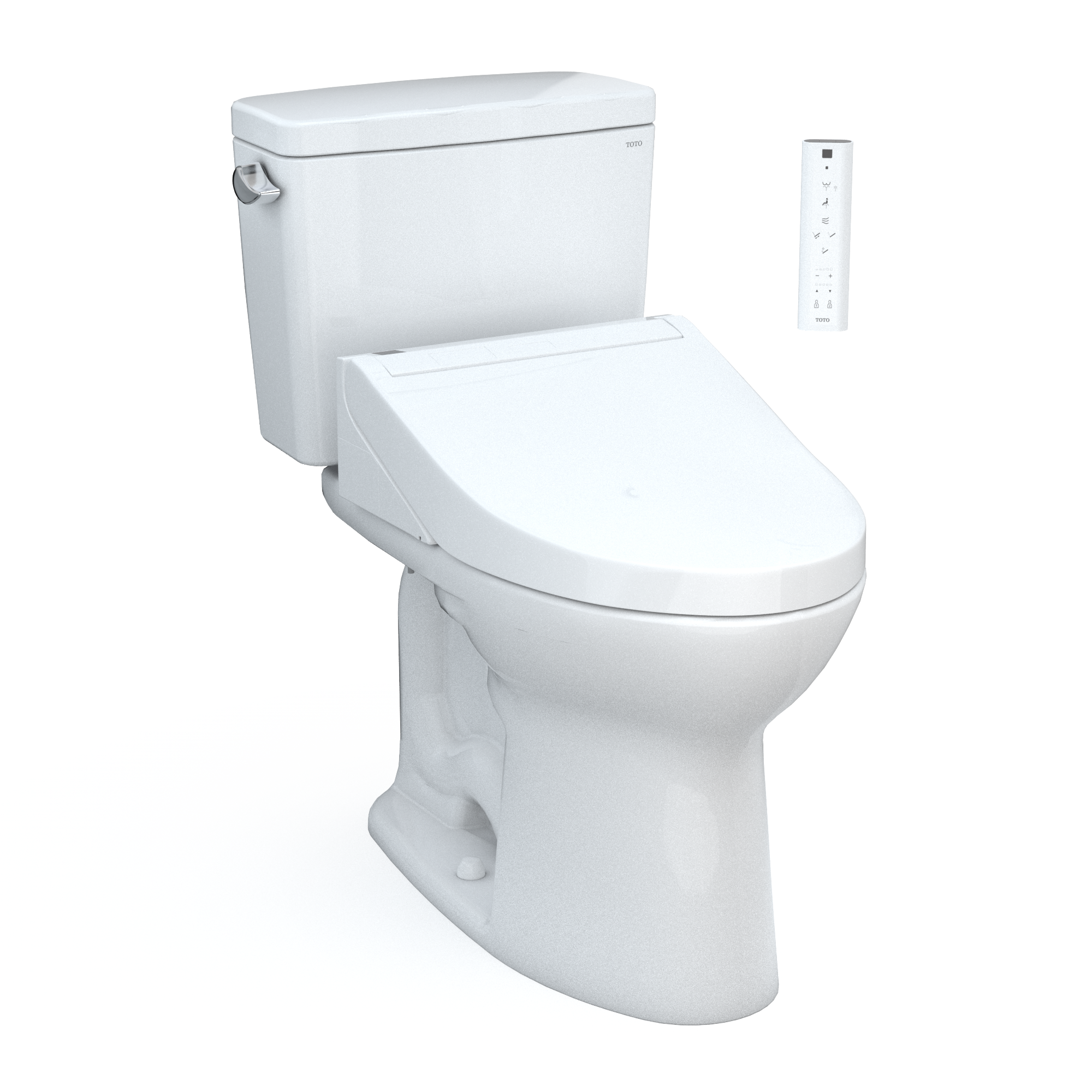 TOTO Drake Washlet+ Two Piece Elongated 1.6 GPF Tornado Flush Toilet with C5 Bidet Seat