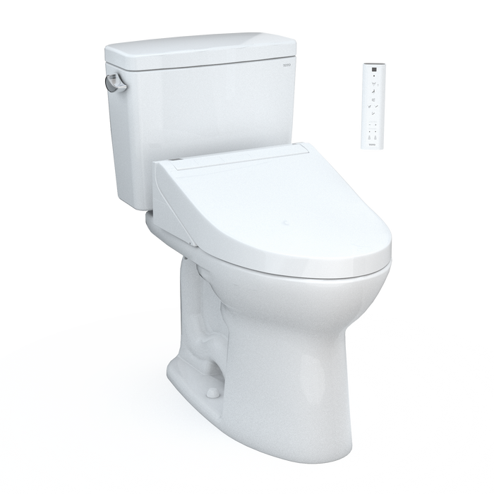 TOTO Drake Washlet+ Two Piece Elongated 1.6 GPF Tornado Flush Toilet with C5 Bidet Seat