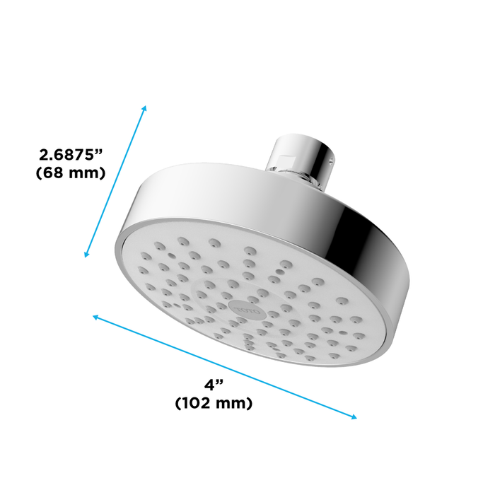 TOTO L Series 1.75 GPM Single Spray 4" Modern Round Showerhead