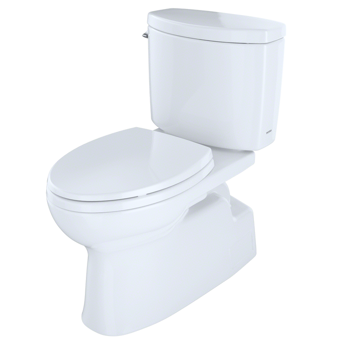 TOTO Vespin II Two Piece Elongated 1.28 GPF Universal Height Skirted Design Toilet with Cefiontect