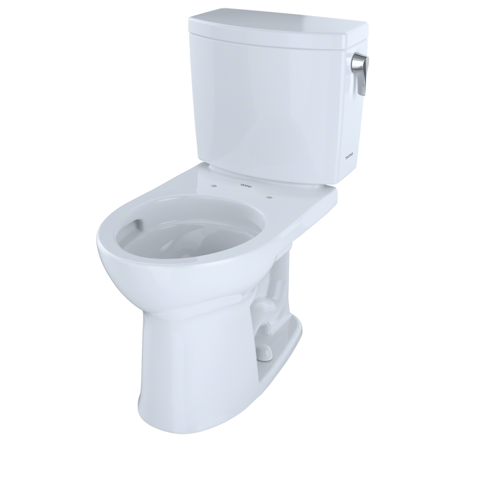 TOTO Drake II 1G Two Piece Round 1.0 GPF Universal Height Toilet with Cefiontect and Right Hand Trip Lever