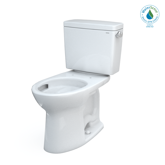 TOTO Drake Two Piece Elongated 1.28 GPF Universal Height Tornado Flush Toilet with Cefiontect and Right Hand Trip Lever - 10" Rough In