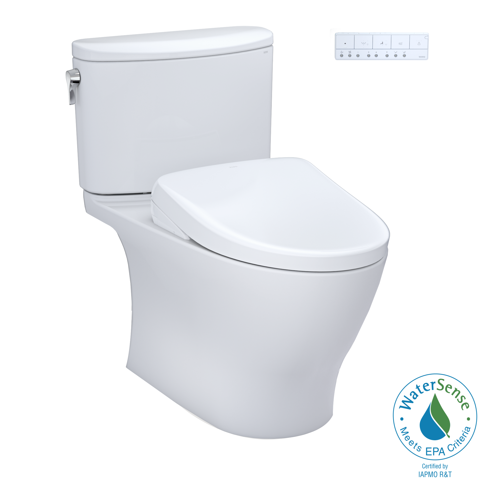 TOTO Washlet+ Nexus Two Piece Elongated 1.28 GPF Toilet with Auto Flush S7A Contemporary Bidet Seat