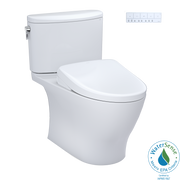 TOTO Washlet+ Nexus 1G Two Piece Elongated 1.0 GPF Toilet with S7 Contemporary Bidet Seat