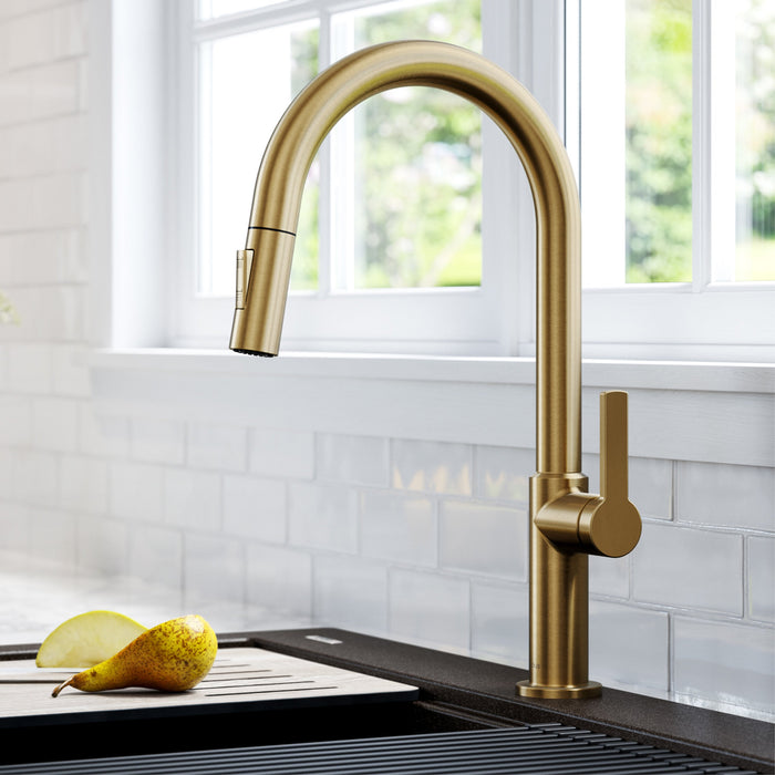 Kraus Oletto Single Handle Pull-Down Kitchen Faucet