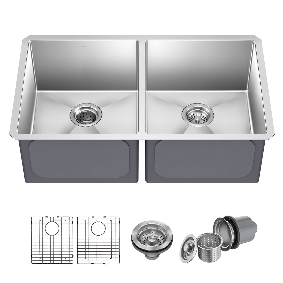 Stainless Steel / Double Bowl