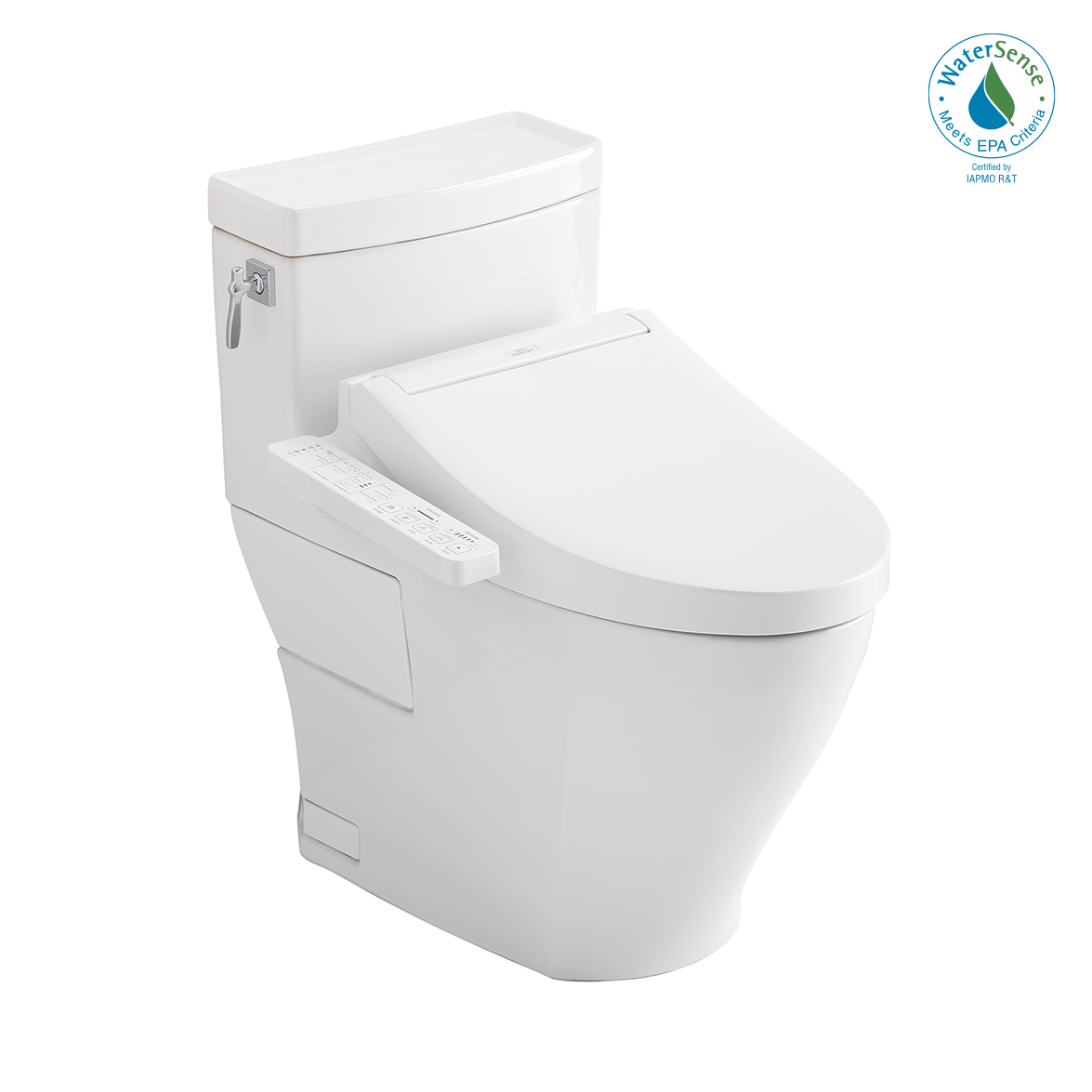 TOTO Washlet+ Aimes One Piece Elongated 1.28 GPF Toilet and Washlet C2 Bidet Seat