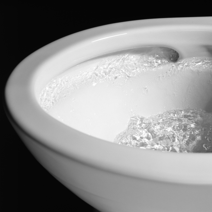 TOTO Drake II Two Piece Round 1.28 GPF Universal Height Toilet with Cefiontect and Right Hand Trip Lever