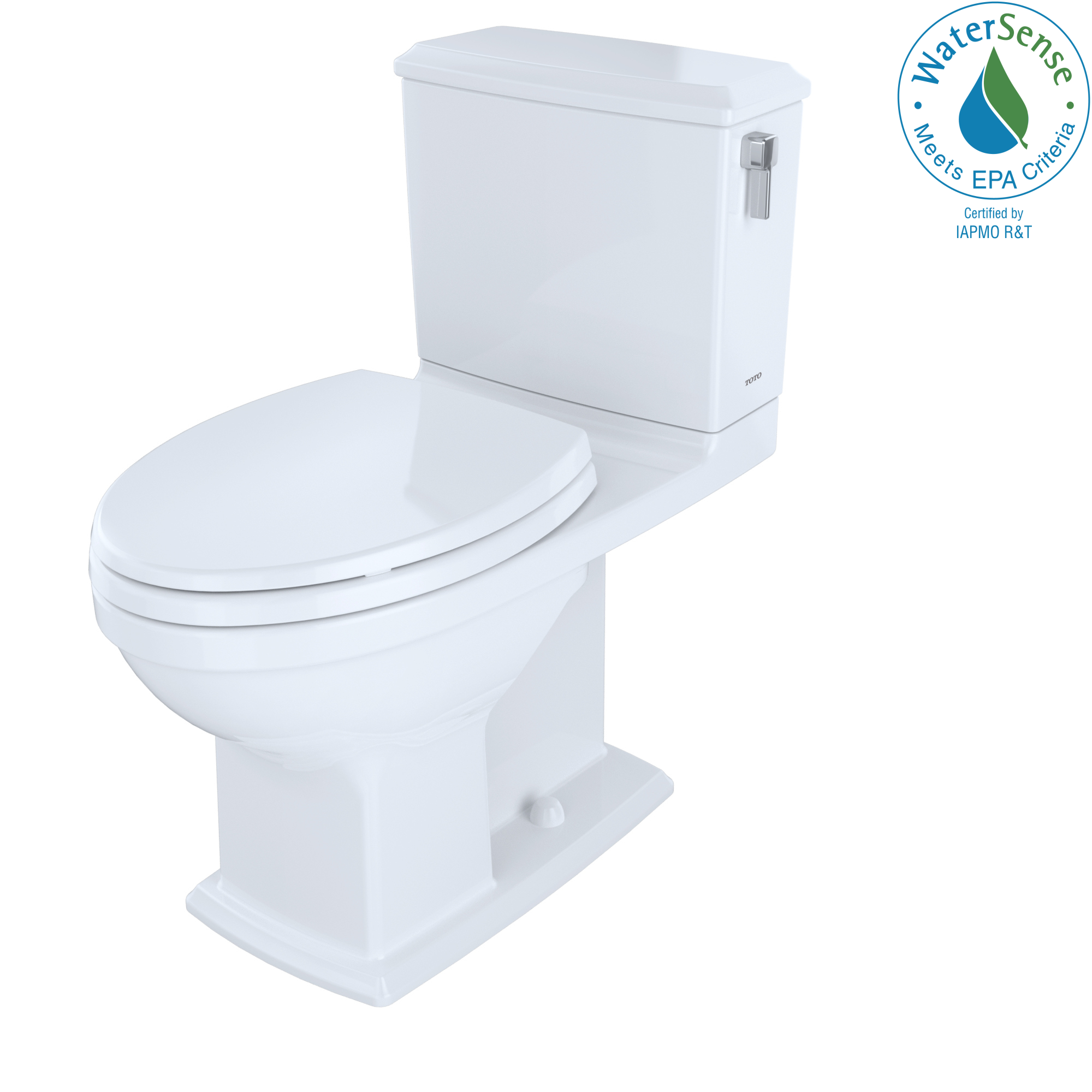 TOTO Connelly Washlet+ Two Piece Elongated Dual Flush 1.28 and 0.9 GPF Universal Height Toilet with Cefiontect and Right Hand Lever