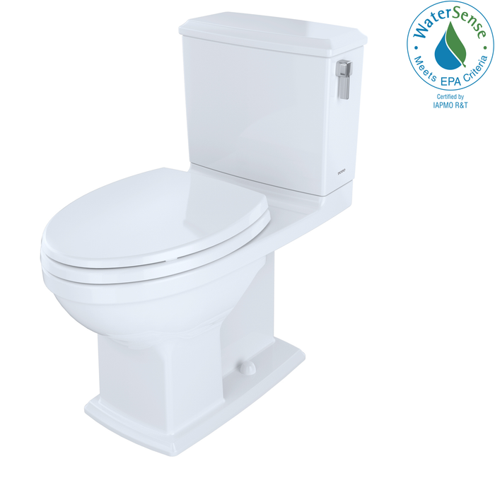 TOTO Connelly Washlet+ Two Piece Elongated Dual Flush 1.28 and 0.9 GPF Universal Height Toilet with Cefiontect and Right Hand Lever