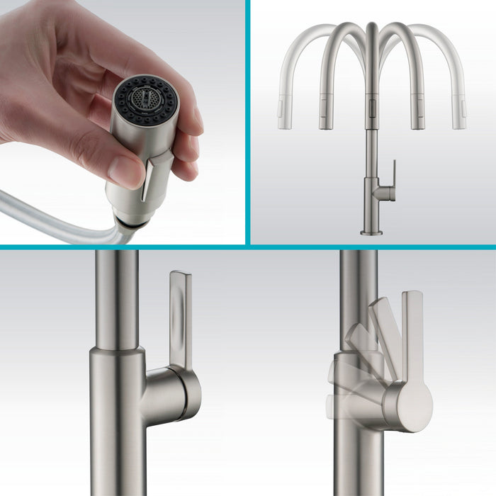 Kraus Oletto Single Handle Pull-Down Kitchen Faucet