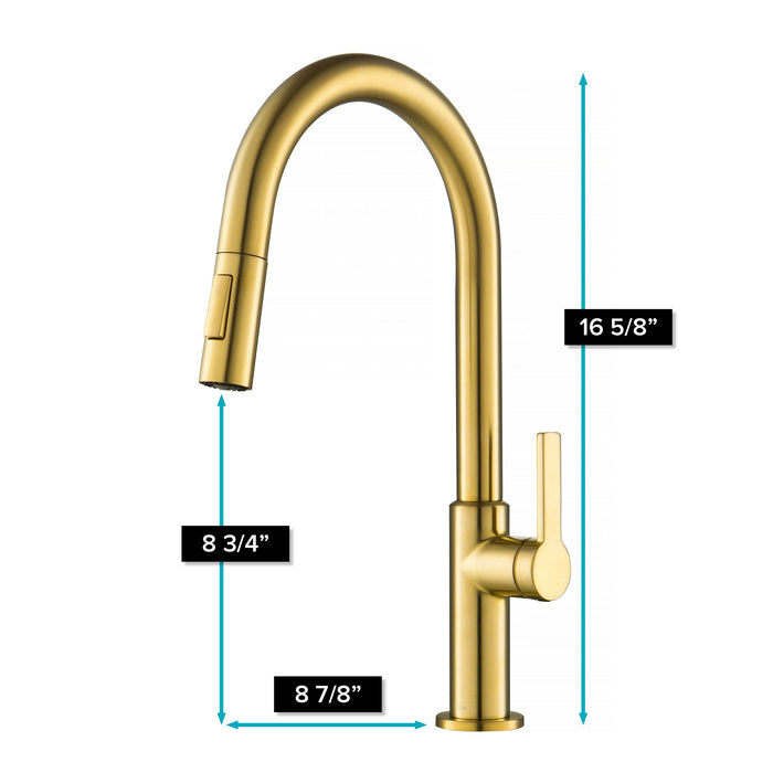 Kraus Oletto Single Handle Pull-Down Kitchen Faucet