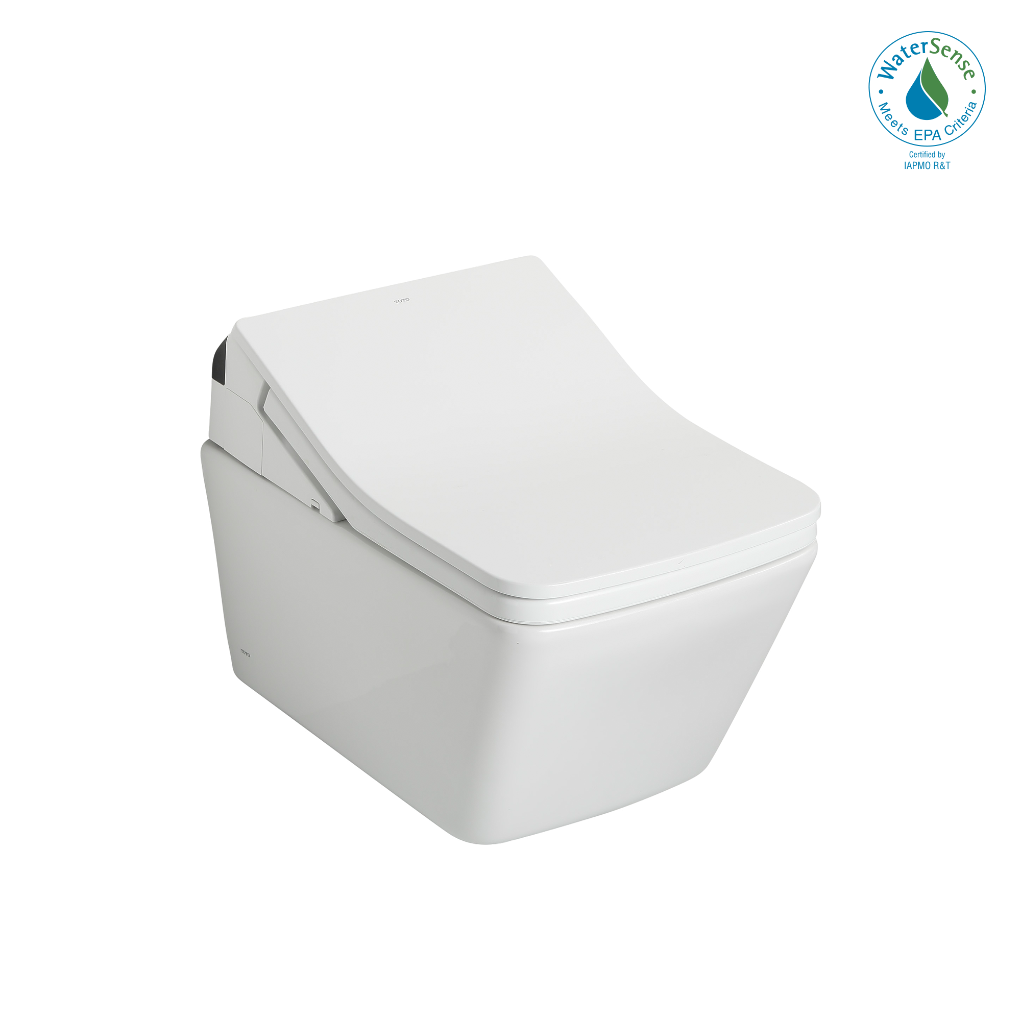 TOTO Washlet+ Sp Wall Hung Square Shape Toilet with Sx Bidet Seat and Duofit In Wall 1.28 and 0.9 GPF Dual Flush Tank System