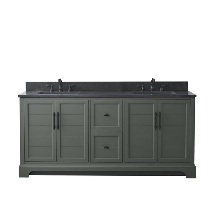 Vanity Art Madison 72" Double Sink 4 Door and 2 Drawer Bathroom Vanity with Top