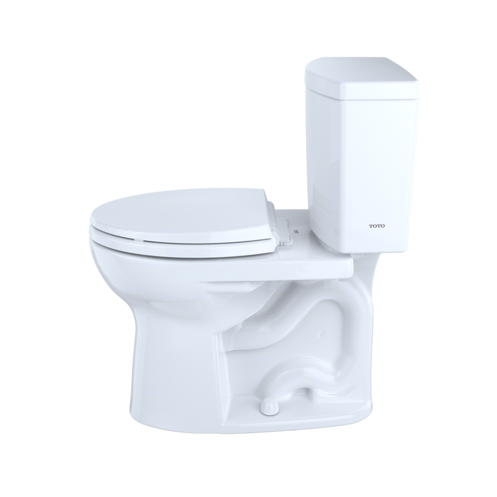 TOTO Drake II 1G Two Piece Round 1.0 GPF Universal Height Toilet with Cefiontect and Right Hand Trip Lever