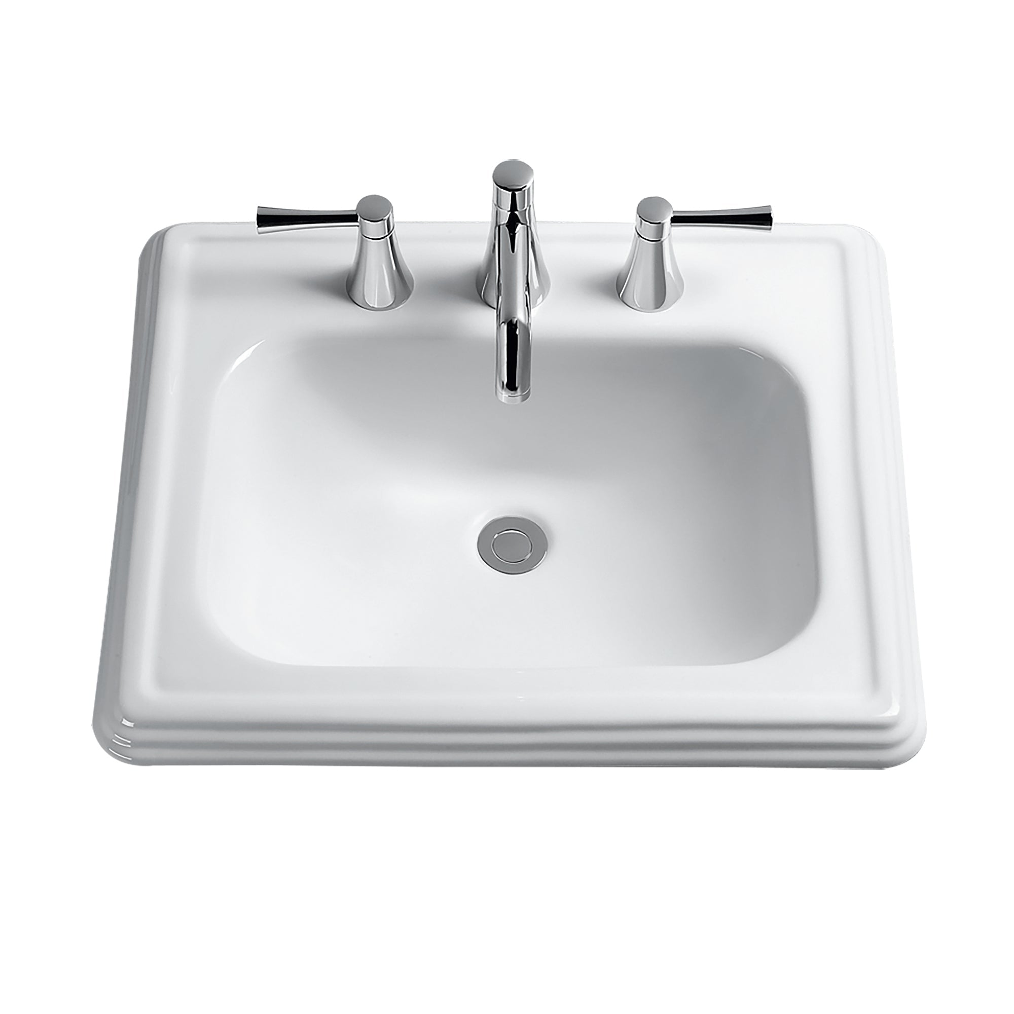 TOTO Promenade Rectangular Self Rimming Drop In Bathroom Sink For 4