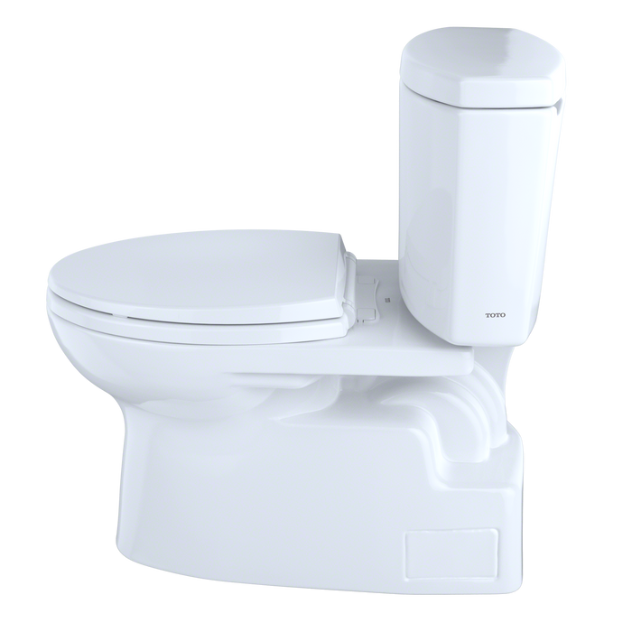 TOTO Vespin II Two Piece Elongated 1.28 GPF Universal Height Skirted Toilet with Cefiontect and Right Hand Trip Lever
