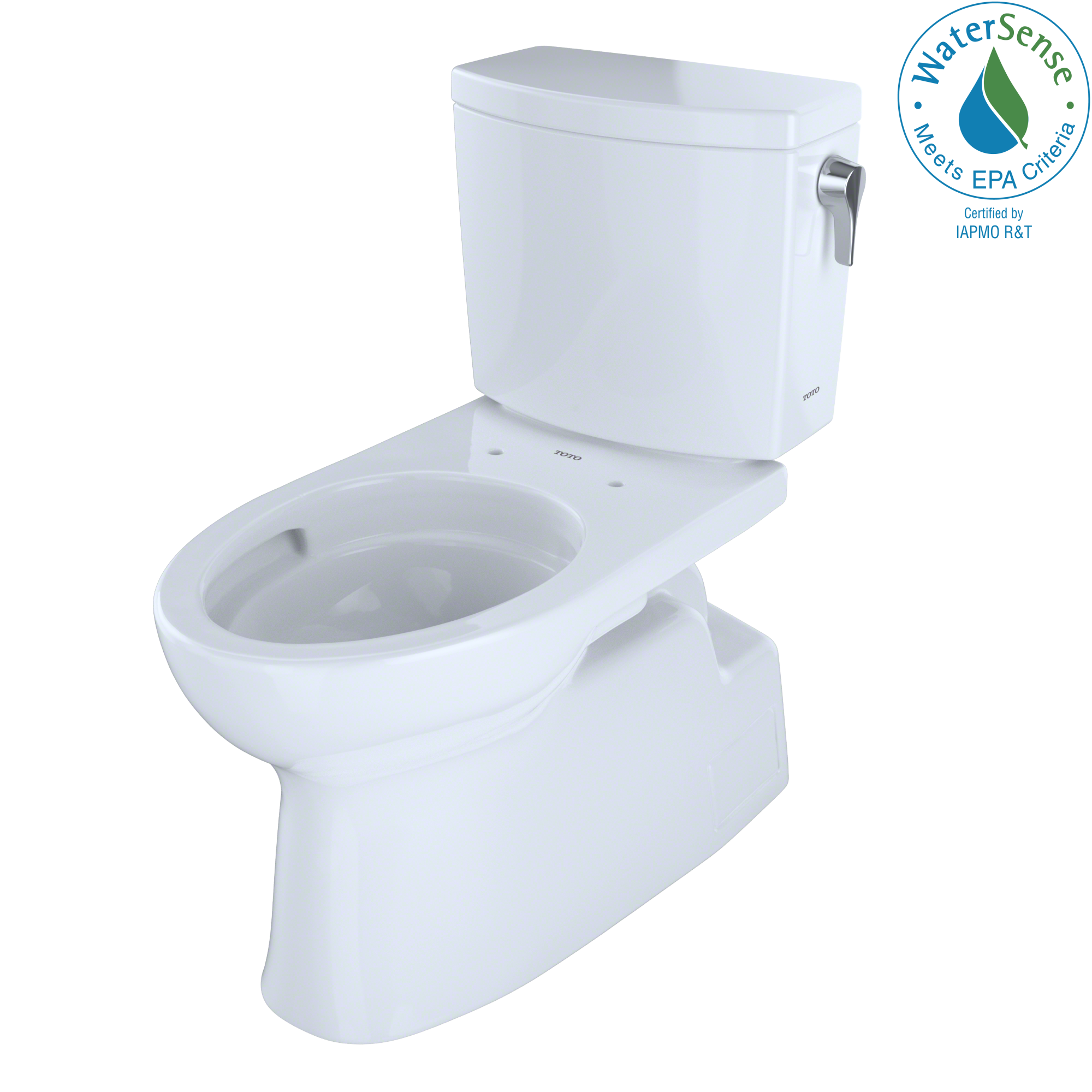 TOTO Vespin II 1G Two Piece Elongated 1.0 GPF Universal Height Skirted Toilet with Cefiontect and Right Hand Trip Lever