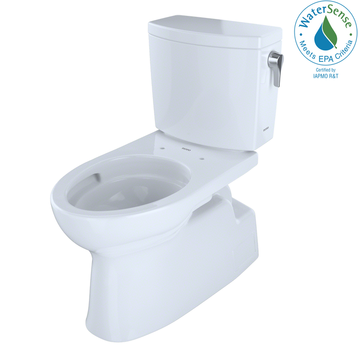 TOTO Vespin II 1G Two Piece Elongated 1.0 GPF Universal Height Skirted Toilet with Cefiontect and Right Hand Trip Lever
