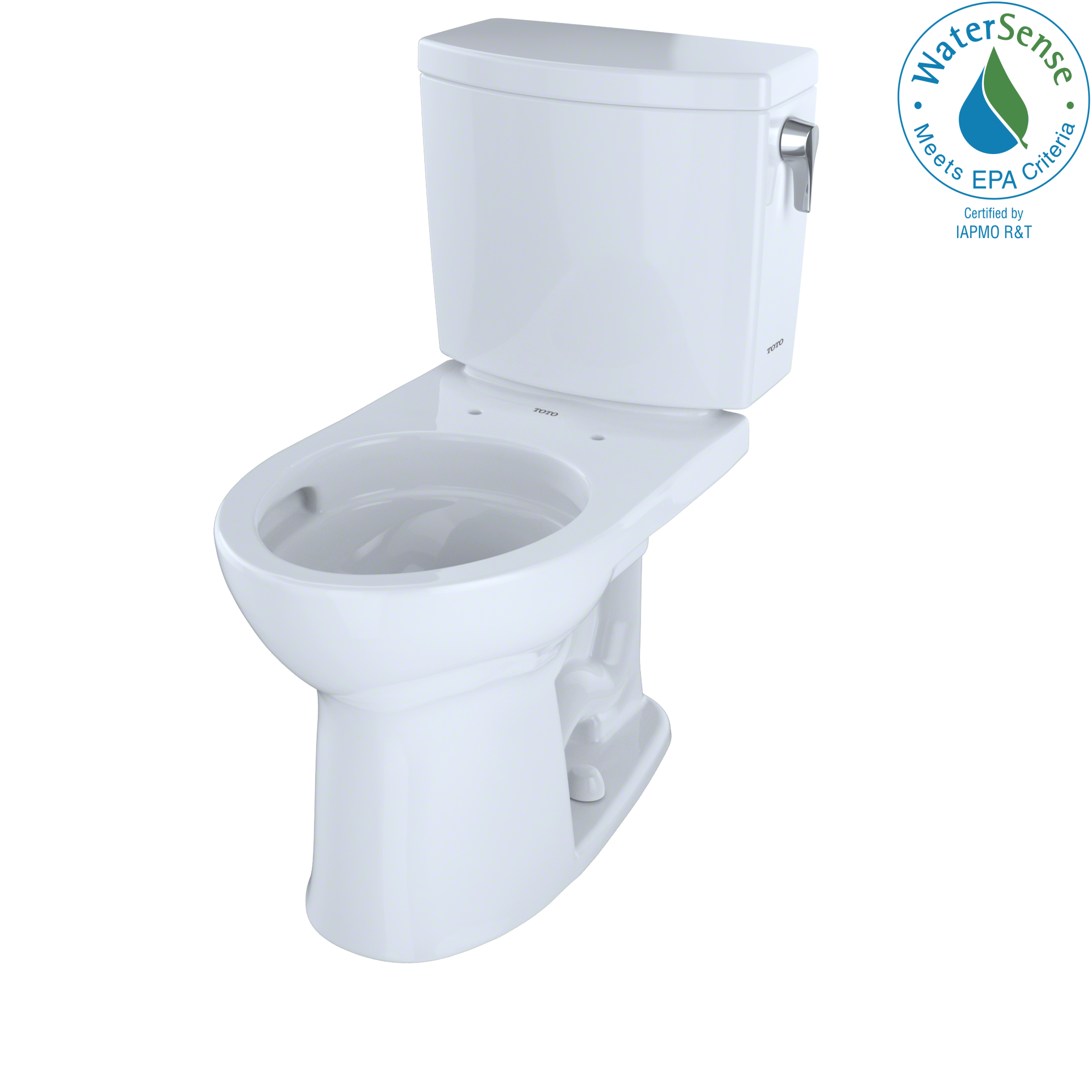 TOTO Drake II 1G Two Piece Round 1.0 GPF Universal Height Toilet with Cefiontect and Right Hand Trip Lever