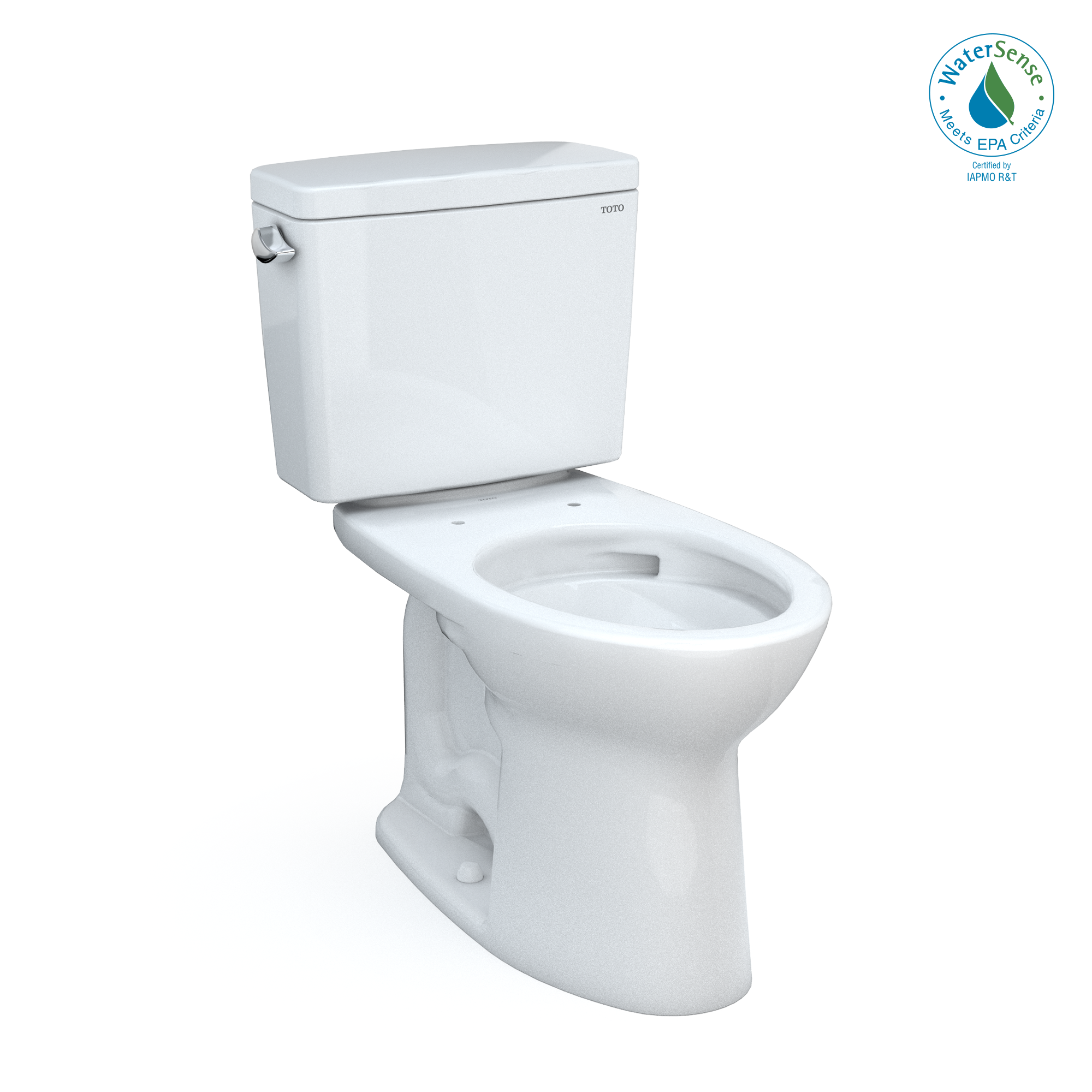 TOTO Drake Two Piece Elongated 1.28 GPF Universal Height Tornado Flush Toilet with Cefiontect and 10