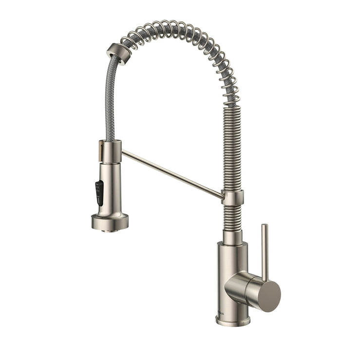 Kraus Bolden Single Handle 18" Commercial Kitchen Faucet with Dual Function Pull-Down Sprayhead