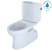 TOTO Vespin II Two Piece Elongated 1.28 GPF Universal Height Skirted Toilet with Cefiontect and Right Hand Trip Lever