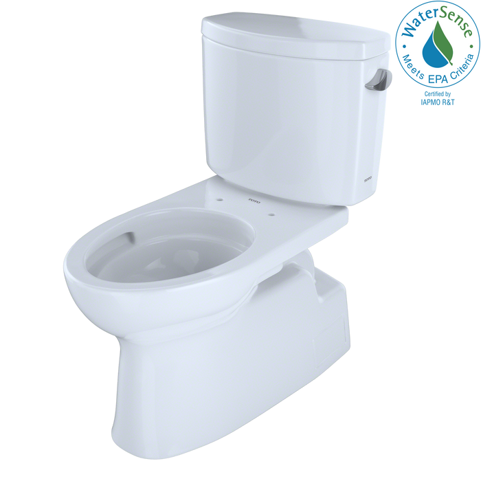 TOTO Vespin II Two Piece Elongated 1.28 GPF Universal Height Skirted Toilet with Cefiontect and Right Hand Trip Lever