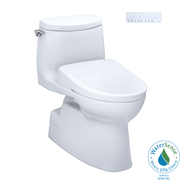TOTO Washlet+ Carlyle II 1G One Piece Elongated 1.0 GPF Toilet with Auto Flush Washlet+ S7A Contemporary Bidet Seat