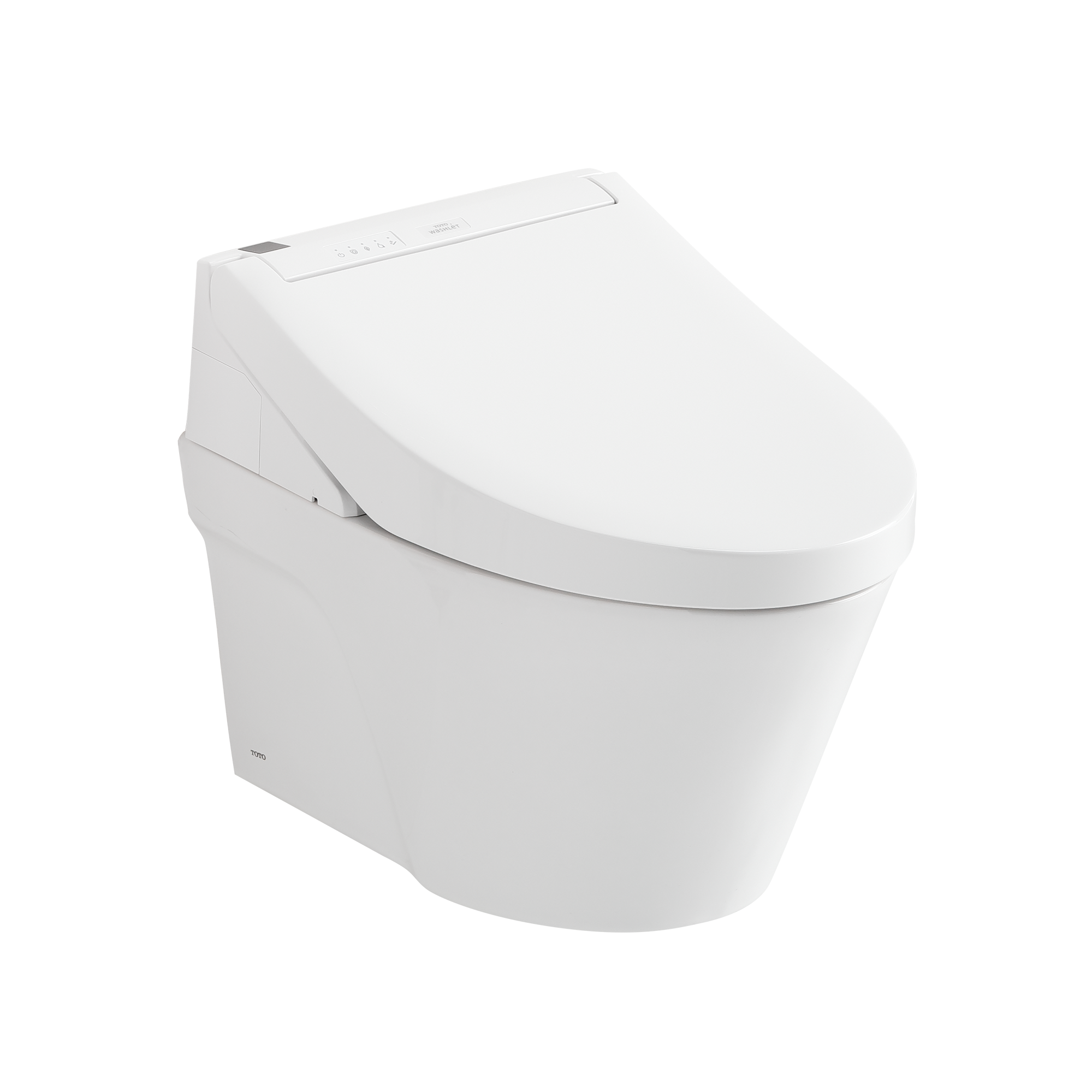 TOTO Washlet+ Ap Wall Hung Elongated Toilet and Washlet C5 and Duofit In Wall 0.9 and 1.28 GPF Dual Flush Tank System