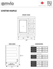 Chester 30" Solid-Wood Vanity with Quartz Countertop